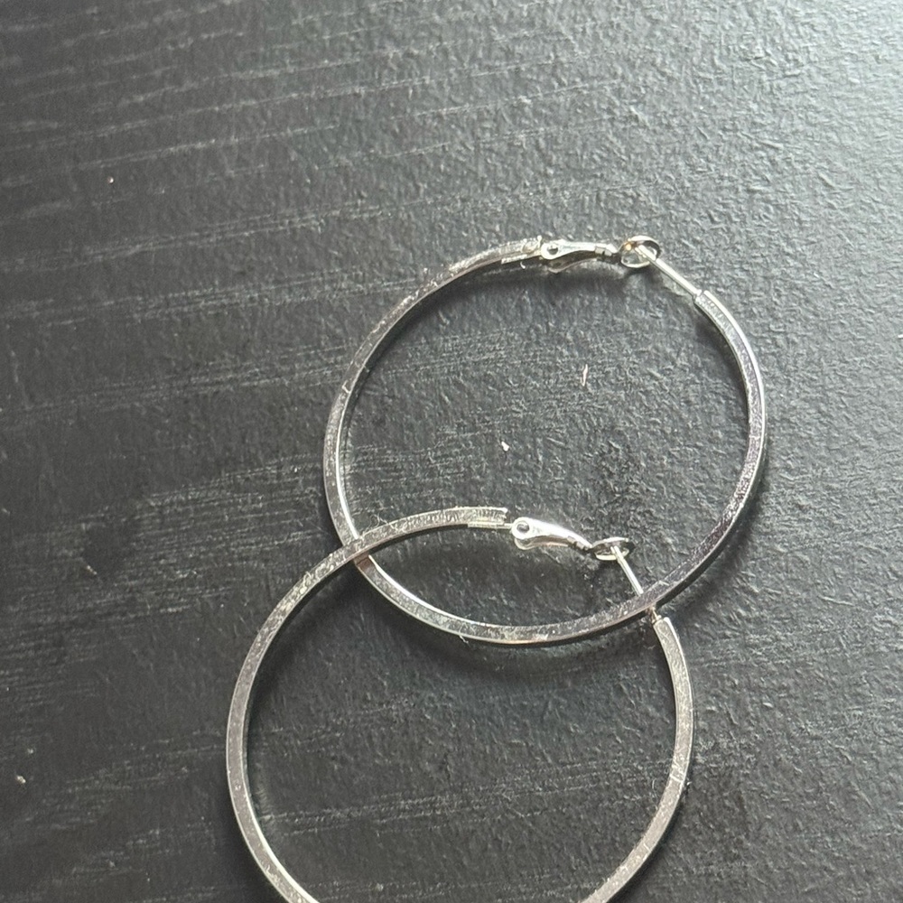 Chic Silver Hoop Earrings